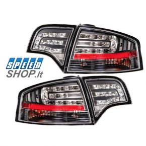 Audi A4 B7 galiniai LED žibintai juodi